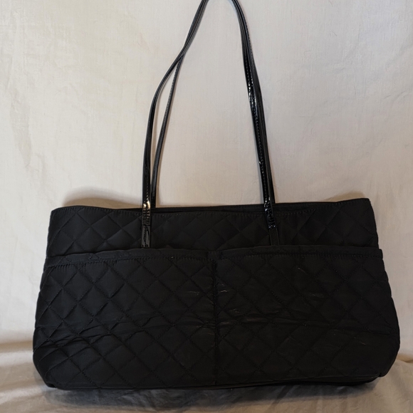 Calvin Klein Black Quilted Nylon On The Outside Tote Bag - Picture 5 of 13